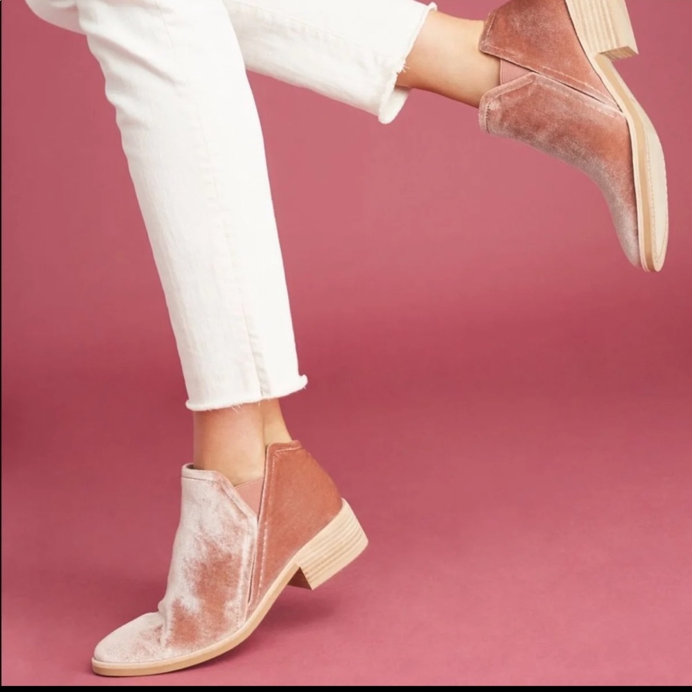 Pink Velvet Dolce Vita Booties